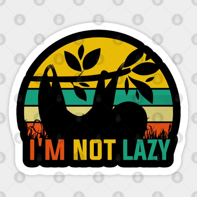 Funny Lazy Sloth Sticker by Printnation